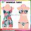 2016 Fashionable Flower Printed Girls Bathers Fabric And Bathing Suit Fabric