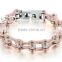 2016 New Hot Sale Bicycle Motorcycle Chain Jewelry Rose Gold Plated 316L Stainless Steel Bracelet