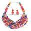 Beads Pearl Crystal Necklace Earring Set Fashion Jewelry Set