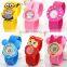 Cute cheap children animal cartoon silicone electronic clap students watch slap watch
