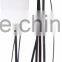 1024-25 Exquisite Modern elegance is abloom Black Metal and White Glass Tulip 4 Light Floor Lamp