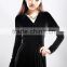 Long sleeve velvet evening dress black velvet evening dress for women velvet evening dress 2014