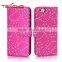 magnetic leather wallet flip bling diamond phone cover for iPhone 6 case