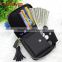 Second layer leather lady wallet with tassel slim wallet for coin