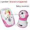 2.4G wireless night vision cctv camera two speaker sound triggered baby monitor