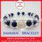 Date Masamune, samurai bracelet, women bracelet, crystal quartz 12 mm with Soladite, bangles from Japan, Japanese bead bracelet