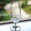 Glassware supply fashion innovative funny beer glass cheap handmade lead free clear crystal beer glass gold rim drinking gold