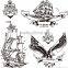 Adults Summer Fashion Black Temporary Custom Body Tattoos