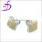 Square pave setting earring pave setting ear stud