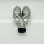 Stainless Steel Rolled Edge Double Outlet Weld Style Universal Tip