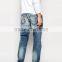 jeans vietnam Distressed denim man jeans pant with Rip Knee jeans liquidation (LOTA033)