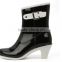 New fashion Woman Hight Heel Rainboots Waterproof Glossy Surface Rubber Anti-skidding Galoshes women Rainshoes