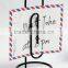 Fashion Paperclip Shape Metal Wire Note Display Rack Stand/Note Holder