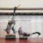 Fancy resin duck and rooster figuirnes wholesale rustic home decor