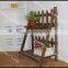 wooden baking finish color flower stand /wood flower rack-