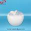Hot sales home decoration glazed white ceramic apple figure