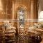 Momoda super fancy luxuious antique solid wood Italian Baroque elegant European style french full set matched golden furniture