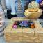 LED Yellow Light Color Resin and Sandstone Fountain With Ball