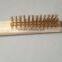 high quality wooden handle brass wire brush