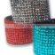 Acrylic Gem Rhinestone Bracelet with Zinc alloy locking part, Hot Sale Gift Leather with Crystal Gem Decoration