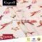 Custom birds cartoon digital printed silk crepe de chine fabric for dress or scarf