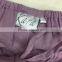Women 100%cotton middle sleeve purple t-shirt garment stock lot