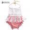 Inflant baby girls Lovely tassel sleeveless beach rompers summer one piece bodysuit newborn baby clothes