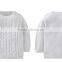 2017 latest design crew neck long sleeve kids cable knitted sweater