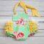 Wholesale Baby Clothes Summer Baby Romper Floral Ruffle Design Bodysuit
