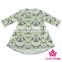 Korean Style Children Spring Clothes Long SLeeve Flower Pattern Printed A Line Design Baby Girl Dress