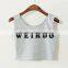 2015 New Arrival Design Your Own Numbers Sexy Young Lady Short camisoles