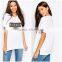 New Collection Simple Design Print Letter Fashion T-shirt for Lady