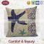 linen printing cushion cover decorative cushion covers with peacock pattern