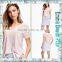 2016 New Design High Quality Fashion Ladies Stylish Heart Neck Thin Cotton T-Shirt