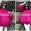 YR117 Korean Style Real Rabbit and Mongolia A Shape Sheared Fur Jacket
