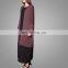 China Wholesaler Hotsale Design Brown And Black Muslim Women Cardigan Long Sleeves Maxi Abaya Dress