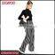 Wholesale High Waisted Vertical Black And White Stripe Lady Pants Wide Leg New Style Women Trousers