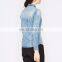 2017 Youth Fashion Long Sleeve Blank New Design Casual Women Cotton Denim Shirt