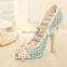 15*12*5cm high heeled shoes Jewelry Holder & Model Jewelry Display & jewelry stands blue color for ring