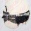 Aidocrystal handmade sexy club dance rave custom stylish black feather crystal party wear lace bra set for ladies