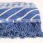 Indian Handmade Blue Indigo Dyed Hand Block Print Cotton Kilim Rug Carpet Area Rug Home Rug 4x6 Ft