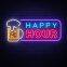 Home Beer Bar Pub Game Led Lights Light Happy Hour Silicone Tube Neon Light Sign