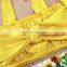Explosion style yellow sling top sunflower skirt suit