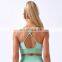 TWOTWINSTYLE Solid Color Breathable For Female Fitness Sports Vest Square Collar Sleeveless Cross Back