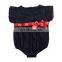 ins 2019 SUMMER fly sleeved girls romper newborn baby girl bow romper jumpsuit 2colors