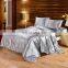 wholesale Satin Duvet Cover Set Light grey color Silky Microfiber Quilt Cover