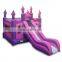inflatable purple hippo ping bouncer house bouncy castle with water slide