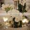 Cheap silver square mirror candle plate centerpiece mirror