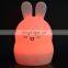 Premium 7 Colors bunny LED Baby Night Light Silicone Soft Cartoon night Lamp for Baby Nursery