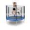 Manufacturer outdoor indoor children trampoline with fence round with safety net mini adult folding trampoline